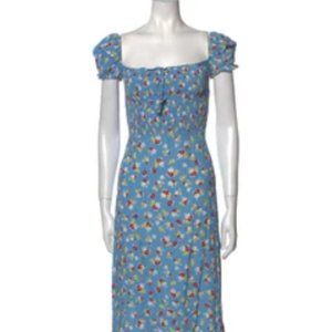 FAITHFULL THE BRAND Floral Print Midi Length Dress Size S Small